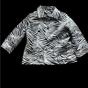 Vintage Zebra Print Jacket Size M